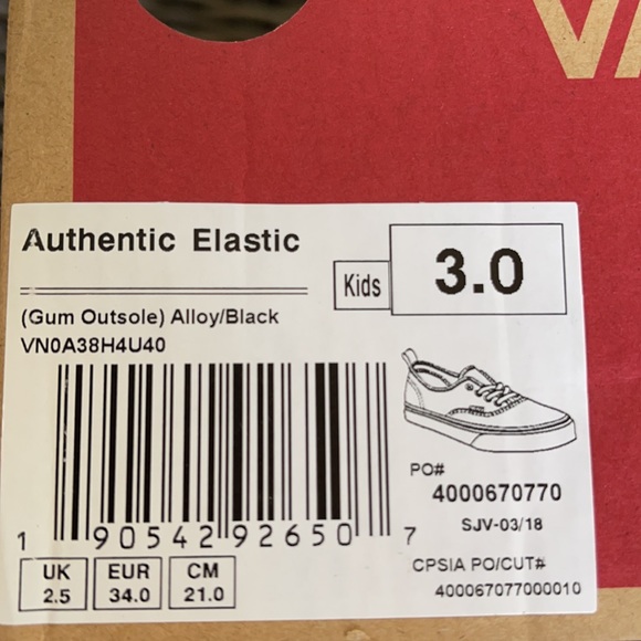 Vans Authentic Elastic Gum Outsole Alloy/Black WMNS - Picture 16 of 16